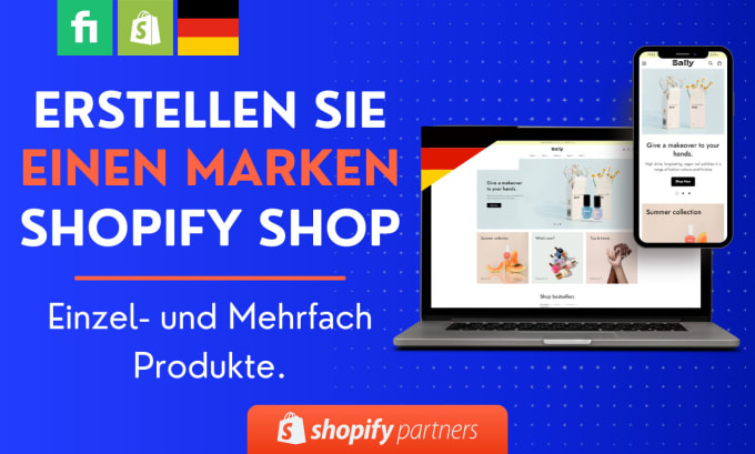 Gig Preview - Build german shopify store or copy shopify store