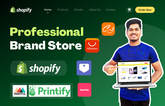 Gig Preview - Setup shopify store and design professional dropshipping store