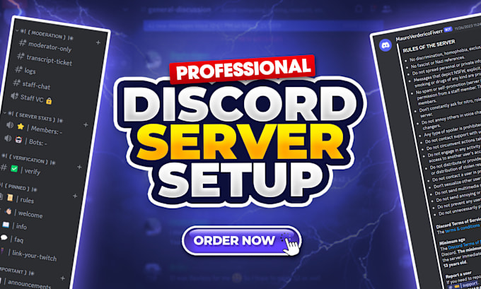 Gig Preview - Create a perfect discord server in 24h