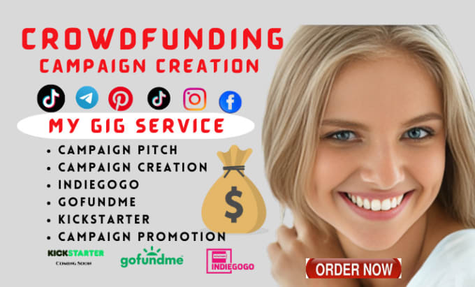 Gig Preview - Do crowdfunding campaign creation kickstarter indiegogo gofundme and fundraising