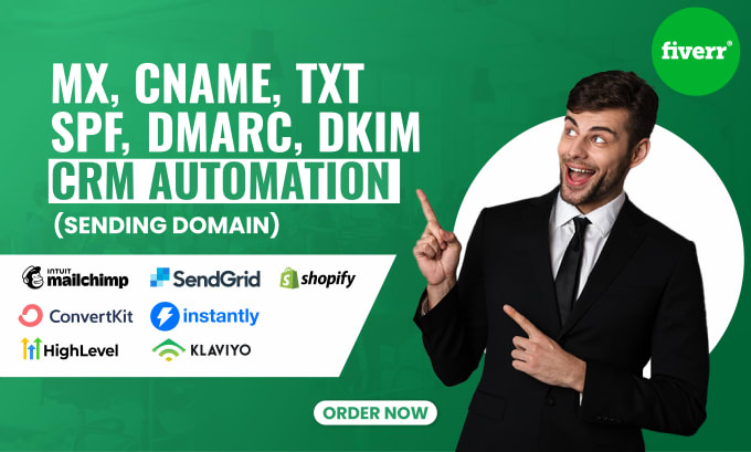 Gig Preview - Fix dmarc sending domain issues shopify klaviyo mailchimp