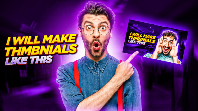 Bestseller - make eye catching glowing colorful thumbnails for your youtube videos