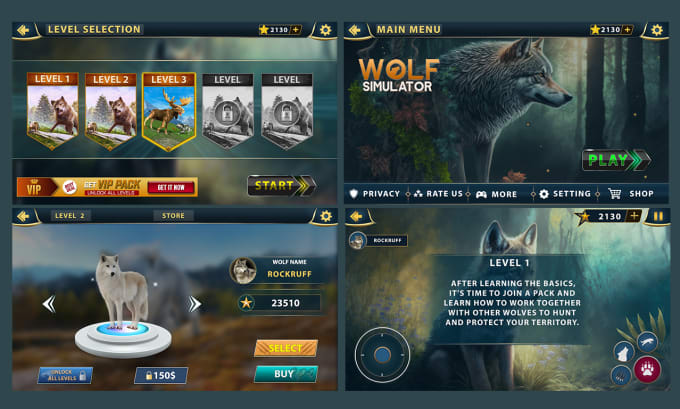 Gig Preview - Design 2d 3d game ui ux for your mobile games