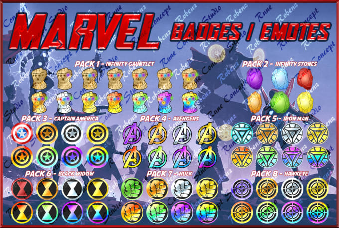 Gig Preview - Make marvel characters badges and emotes