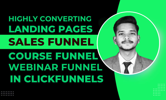 Bestseller - design highly converting sales funnel,course funnel,landing page in clickfunnels