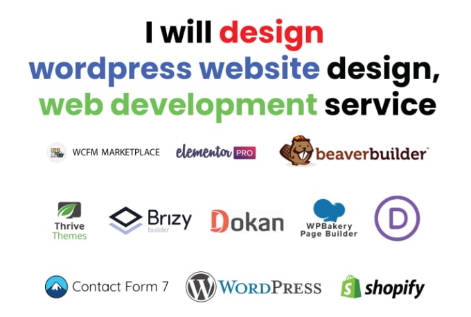 Gig Preview - Design wordpress website design, web development service