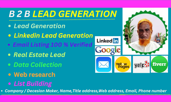 Gig Preview - Do lead generation and email listing job