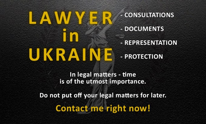 Gig Preview - Do a job of lawyer in ukraine