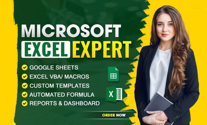 Gig Preview - Create excel spreadsheet templates, dashboards, formula, macro, google sheets