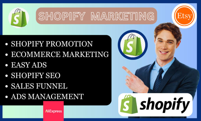 Gig Preview - Boost promote shopify wix ecommerce etsy store marketing SEO easy ads promotion