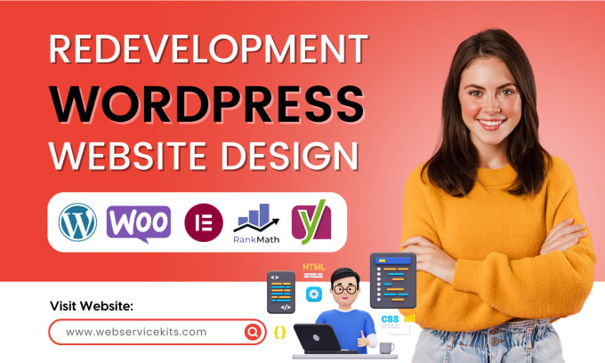 Bestseller - redesign or recreate website design, customize wordpress website redevelopment