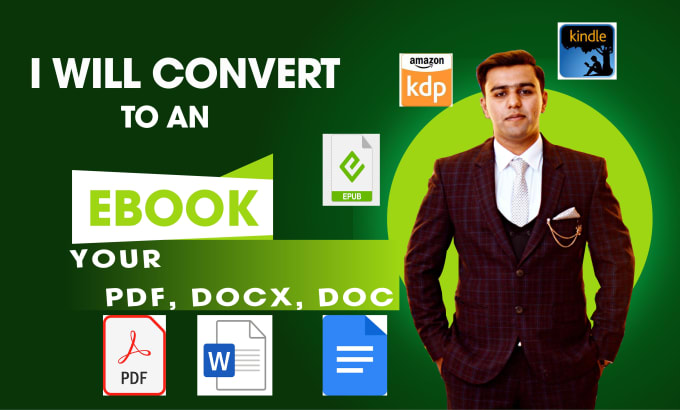 Gig Preview - Convert to an ebook your pdf, doc and docx to epub or mobi