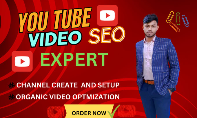 Gig Preview - Do youtube video SEO expert plus channel create