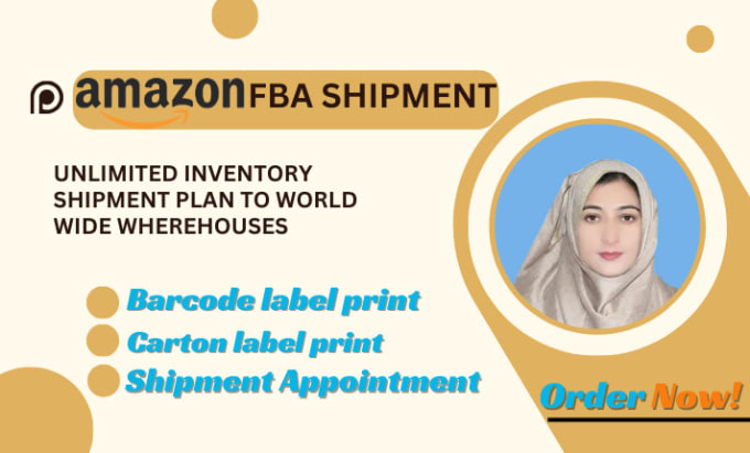 Gig Preview - Create amazon shipment plan or inventory shipping plan for amazon private label