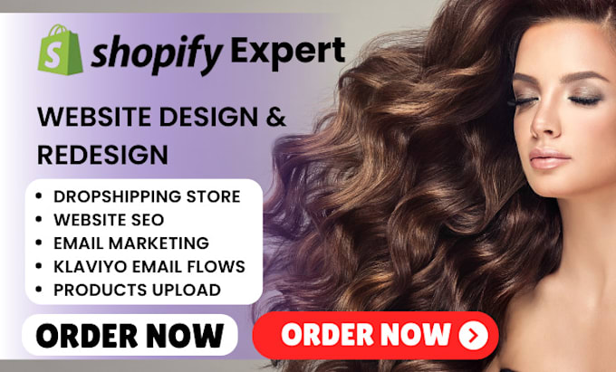 Gig Preview - Shopify website redesign shopify website design shopify dropshipping store