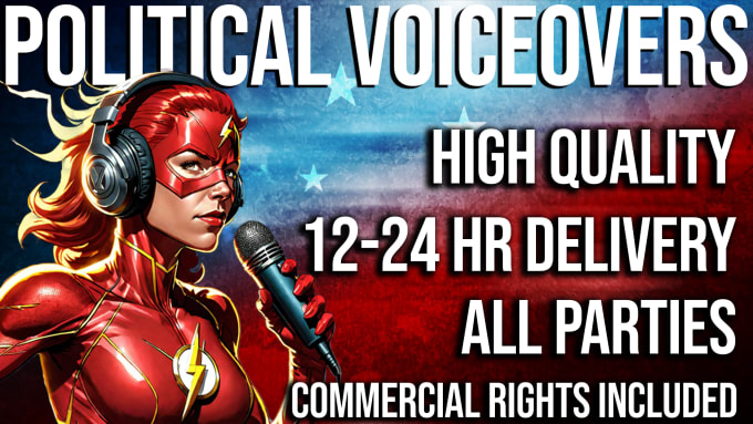 Gig Preview - Record american political voiceovers in under 24 hours