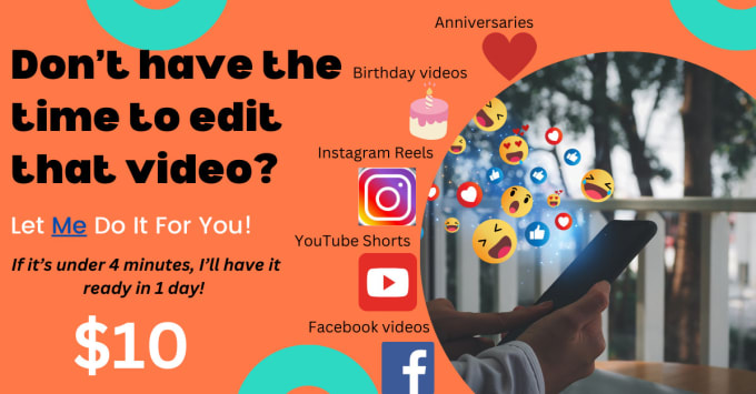 Gig Preview - Edit your short social media or personal video