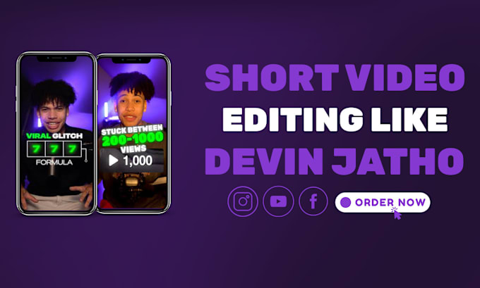 Gig Preview - Create viral short form videos in devin jatho style