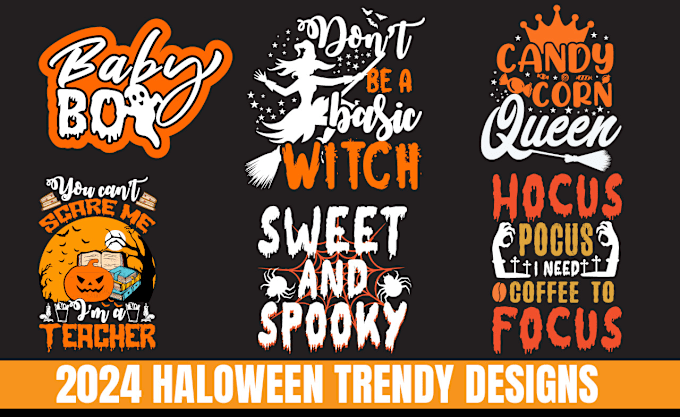 Gig Preview - Design trendy halloween merch for amazon 2024  eye catching and unique