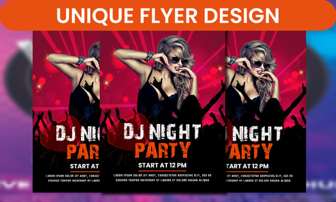 Gig Preview - Do high quality and eye catching unique flyer design in 24 hours