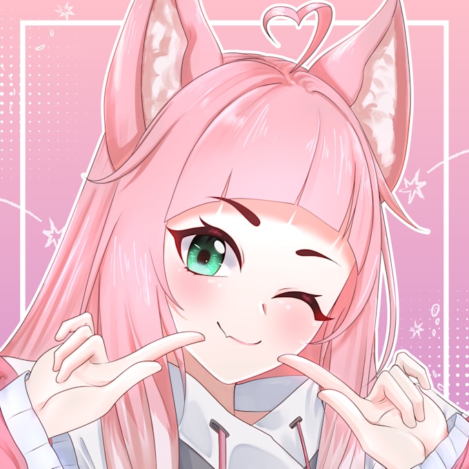 Gig Preview - Draw you pfp, portrait, vtuber fanart, avatar icon, cover in cute anime style