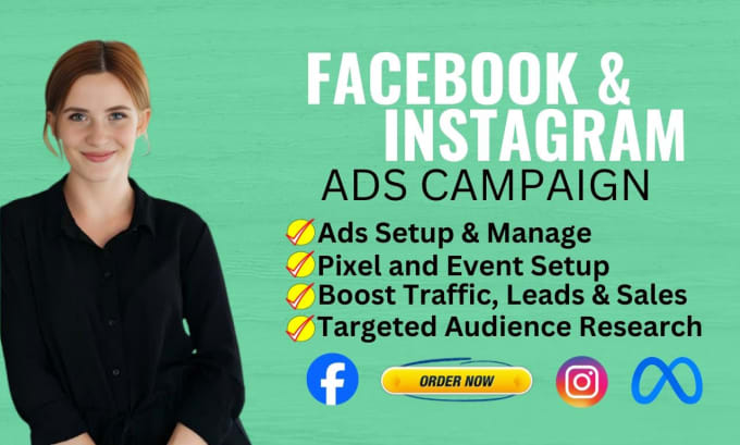 Gig Preview - Be your facebook and ig ads campaign and marketing manager