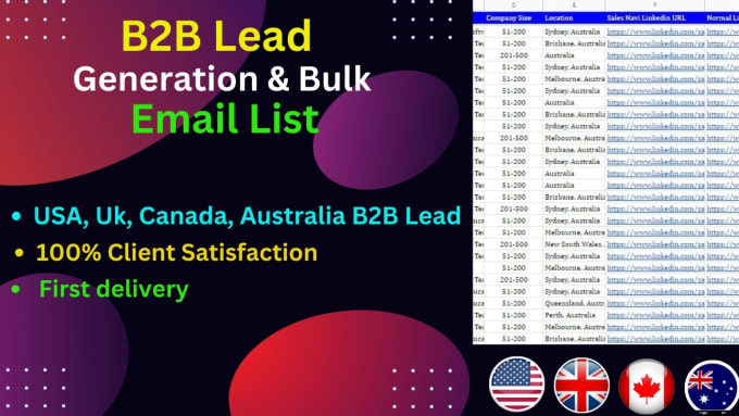 Gig Preview - Build b2b lead generation for any industry