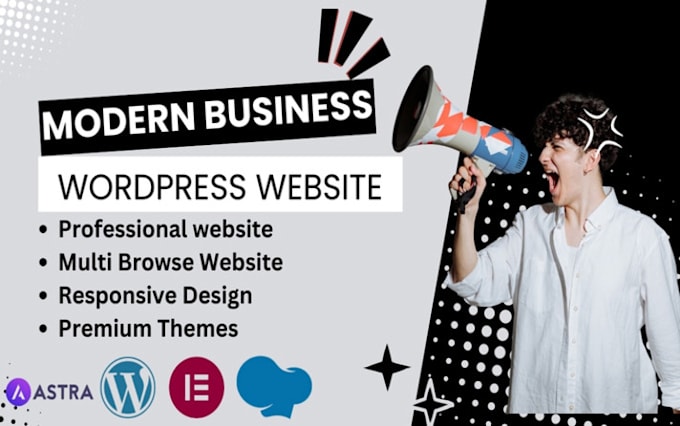 Gig Preview - Create modern wordpress personal website, business website development