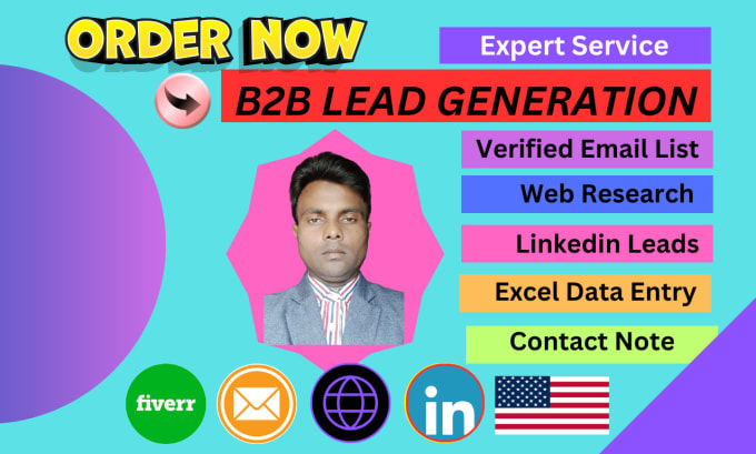 Bestseller - do  b2b lead generation email list linkdin lead contact note