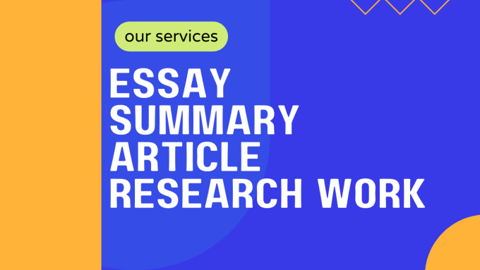 Gig Preview - Write research, summary, paper, article and synopsis work