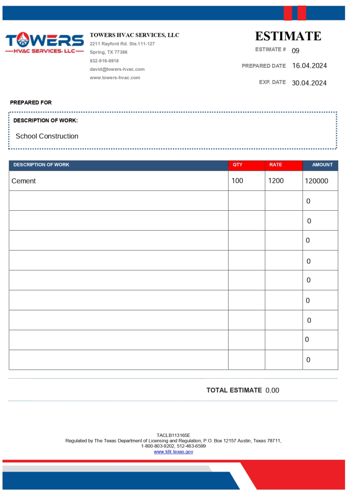 Gig Preview - Design auto calculated fillable PDF invoices estimates and other forms