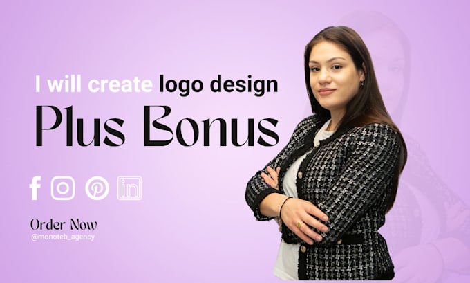 Gig Preview - Create a logo design for your brand plus bonus