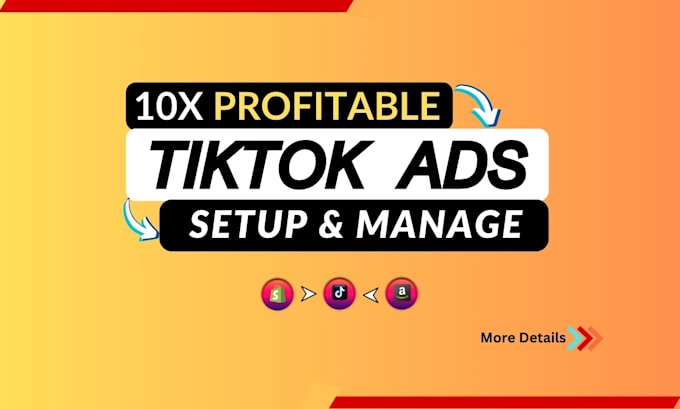 Gig Preview - Run tik tok ads, tik tok ads manager, tiktok marketing