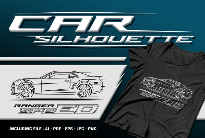 Gig Preview - Create car or any vehicle silhouette for t shirt design