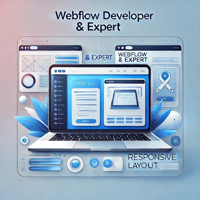 Gig Preview - Design and develop professional website in webflow developer