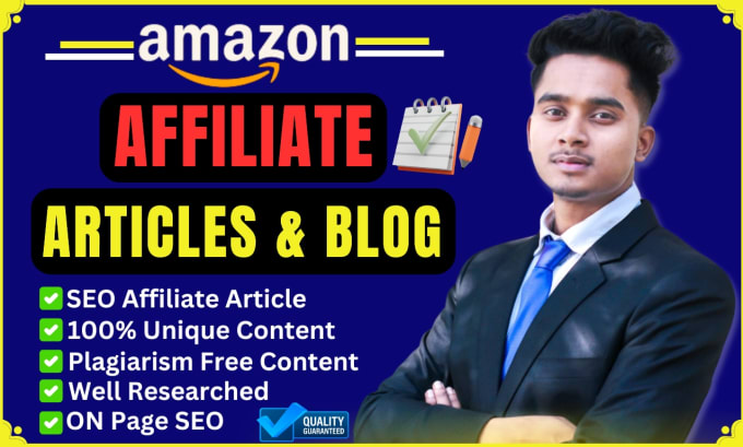 Gig Preview - Write SEO friendly best amazon affiliate articles and blog posts