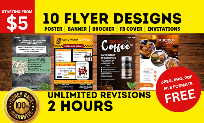 Gig Preview - Design professional flyer or poster for your business in 2 hrs