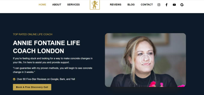 Gig Preview - Life coaching website, life coach online consulting and consultant website