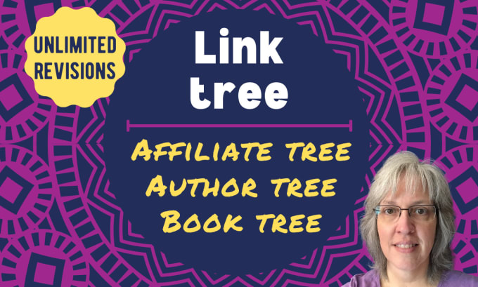 Gig Preview - Set up link tree biolink page, custom background, for author, book, affiliates