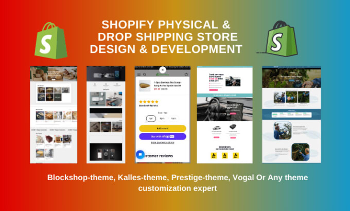 Gig Preview - Create a shopify store using blockshop, kalles, prestige, themes