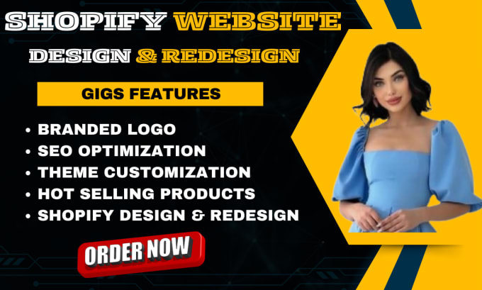 Gig Preview - Shopify website design shopify redesign dropshipping store 7 figure cro store