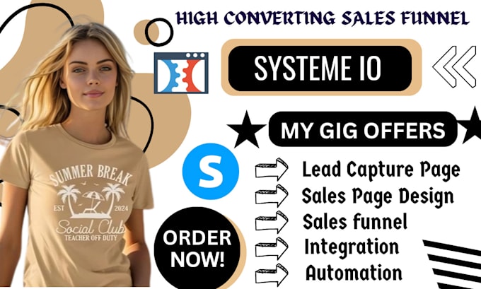 Gig Preview - Do systeme io sales funnel, mailchimp landing page, landing page in systeme io