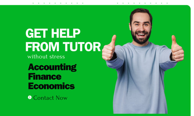 Gig Preview - Be your accounting and finance tutor