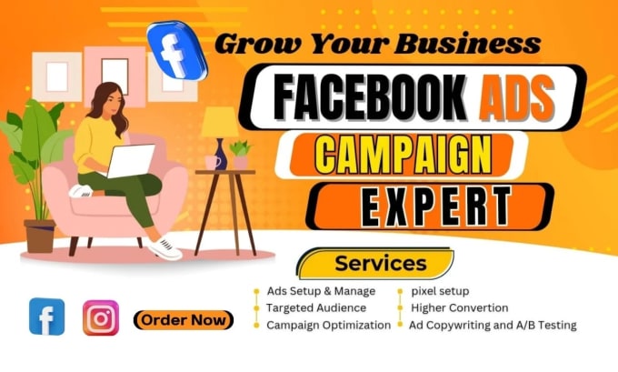 Gig Preview - Setup a profitable meta ads campaign with an expert fb and ig marketing strategy