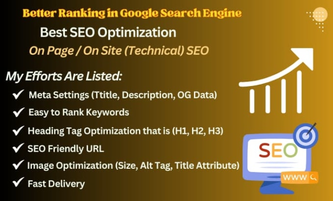 Gig Preview - Perfect SEO optimization of your website to get top spot in google search engine