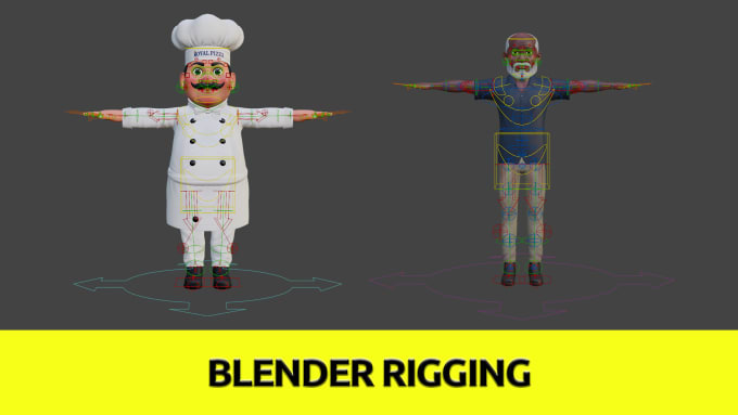 Gig Preview - Rig 3d models in blender for animation and games