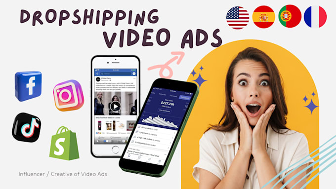 Gig Preview - Create ecommerce video ads for dropshipping products under 24 hours