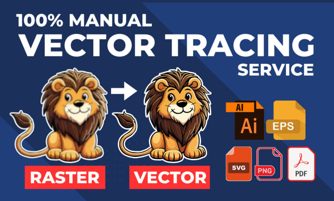 Gig Preview - Vector tracing, vectorize, redraw, trace image in vector