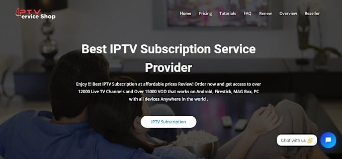 Gig Preview - Do professional  iptv website, iptv reseller website, wordpress business website