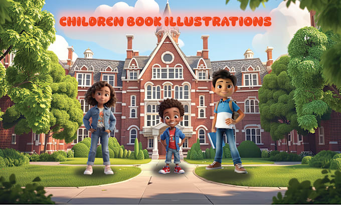 Gig Preview - Do 3d kids story book illustration, kids coloring pages, kids activity book